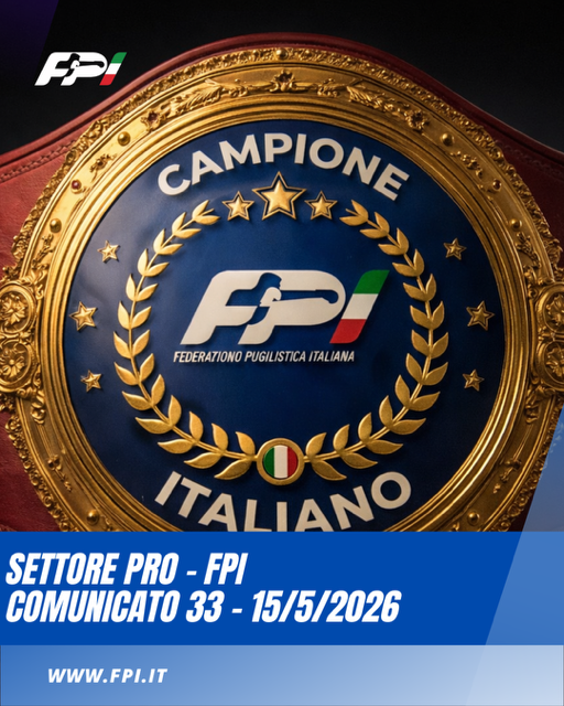SETTORE PRO - Comunicato n. 33 del 15 maggio 2026