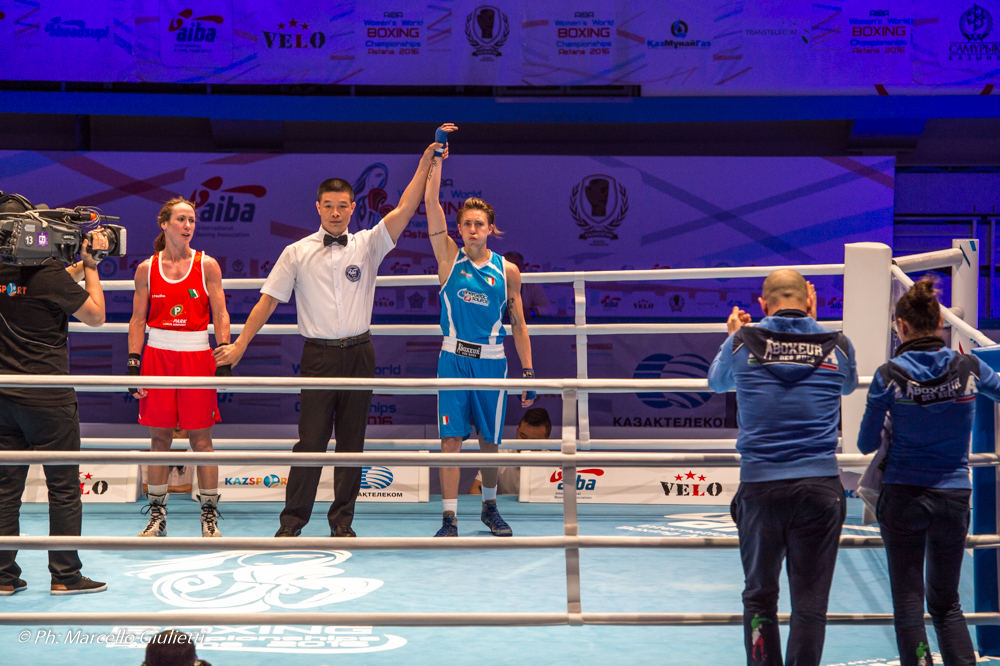 Mondiali Femminili 2016 - Diletta Cipollone vince ma si infortuna, domani Calabrese (48kg) e Davide (51kg) #itaboxing #noisiamoenergia #AIBAstana2016