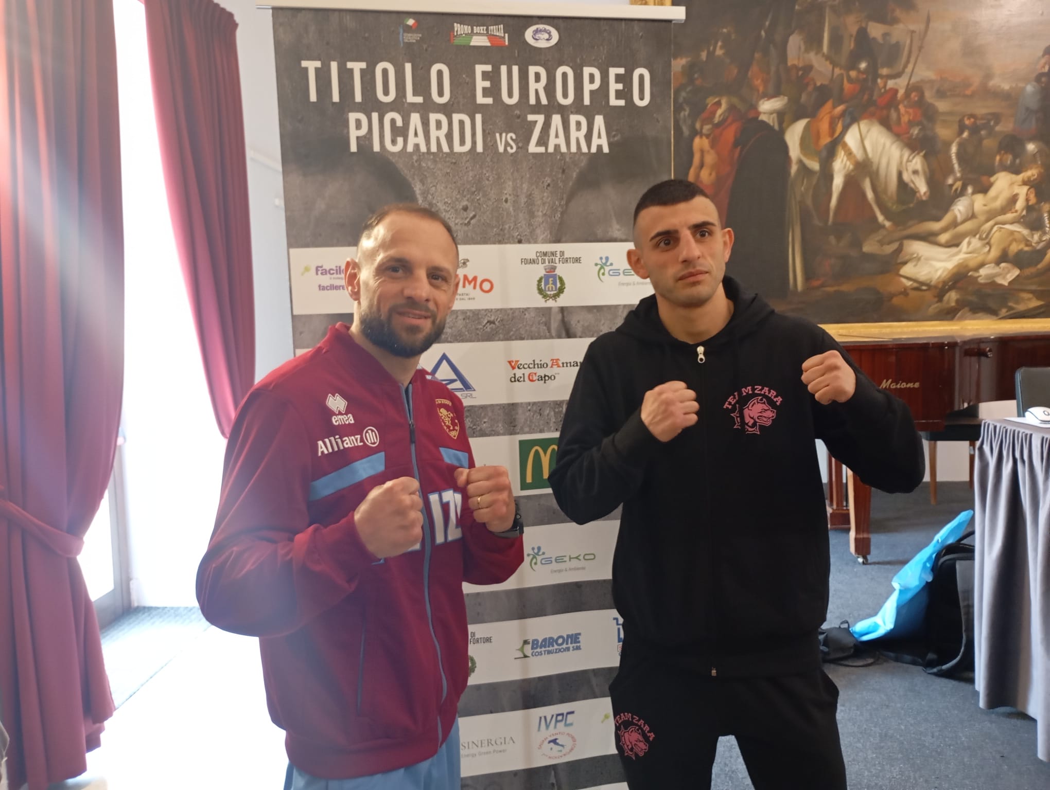 TITOLO EUROPEO PESI GALLO: PRESENTATO IL DERBY TRICOLORE PICARDI VS ZARA - DOMANI IN DIRETTA RAISPORT