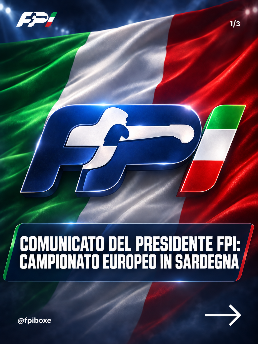 Comunicato del Presidente FPI Flavio D’Ambrosi - Campionato Europeo in Sardegna