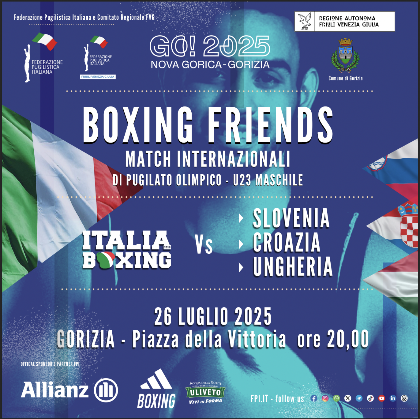 I CONVOCATI ITABOXING U23 PER IL DUAL MATCH TRA VS  SLOVENIA - UNGHERIA - CROAZIA
