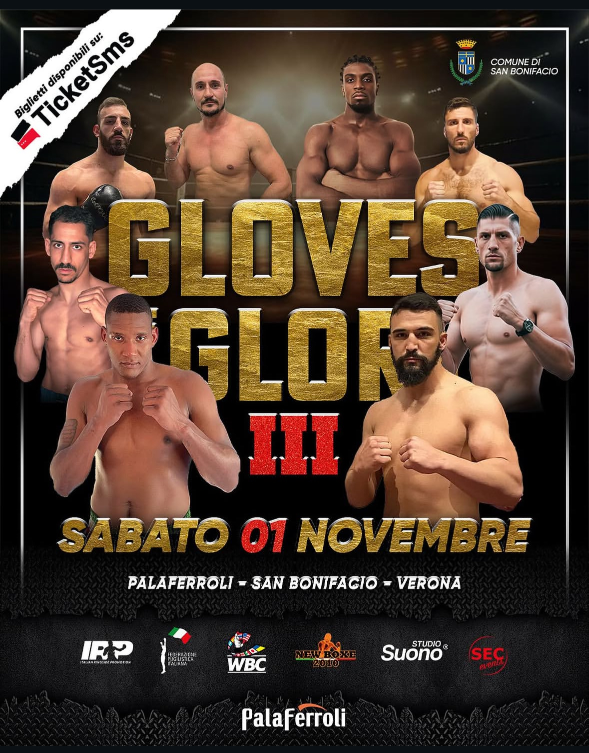 Gloves of Glory 3 - Il 1 Novembre pv grandissima boxe Pro a San Bonifacio VR