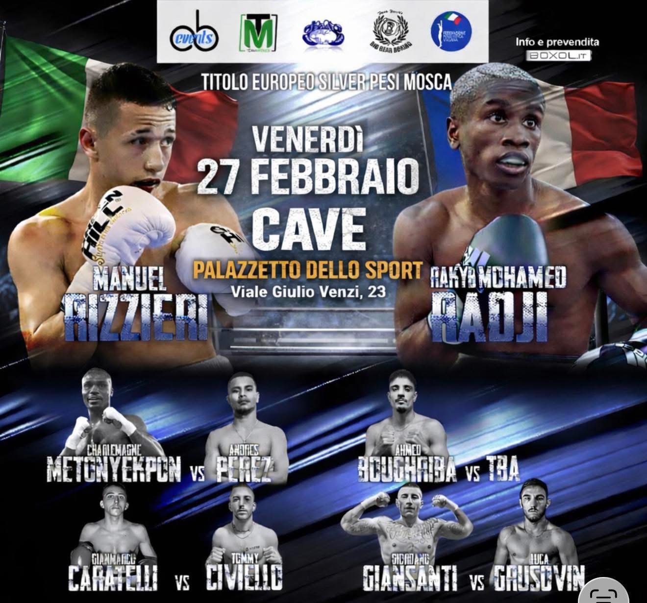 EBU Silver Mosca - Il 27/2 pv a Cave la sfida Rizzieri vs Radji