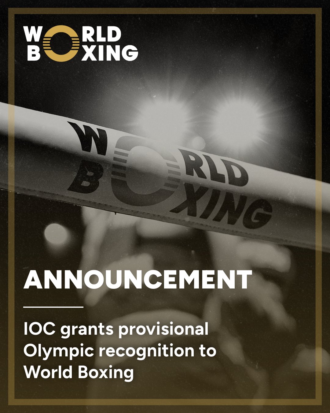 La VITTORIA DEL PUGILATO ITALIANO - Il CIO concede il riconoscimento provvisorio alla World Boxing 