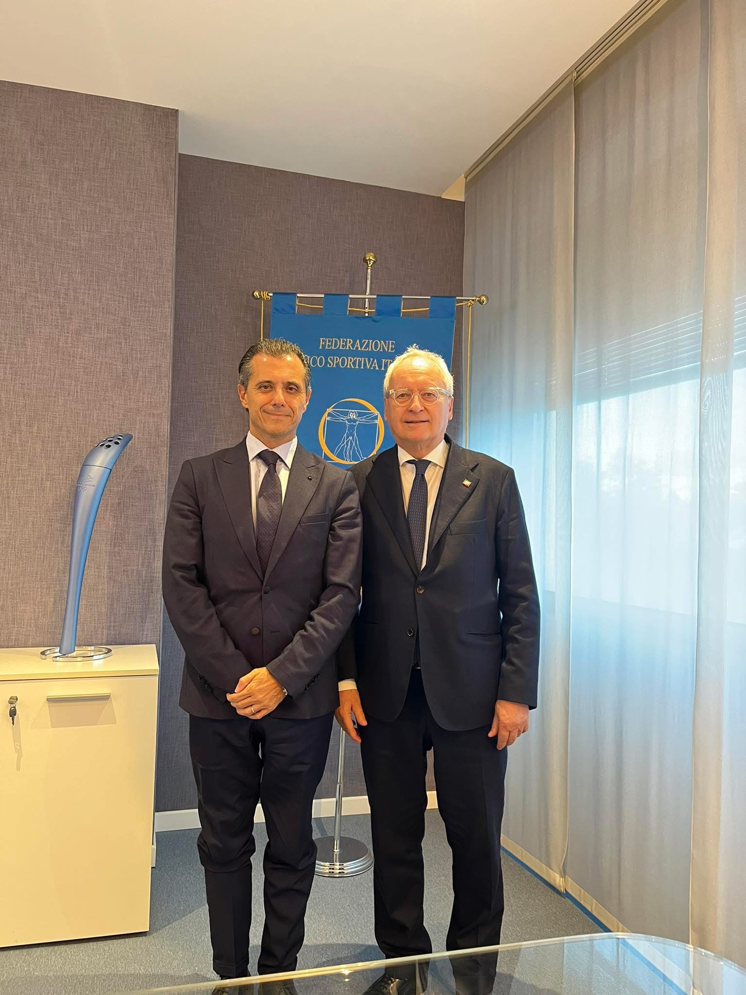 Incontro tra il Presidente FPI Flavio D’Ambrosi e quello FMSI Maurizio Casasco