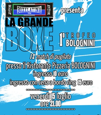 Boxe Latina: domani il 1° Trofeo Bolognini