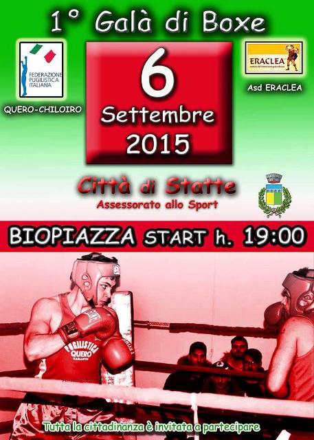 LA BOXE RITORNA A STATTE DOPO 21 ANNI 