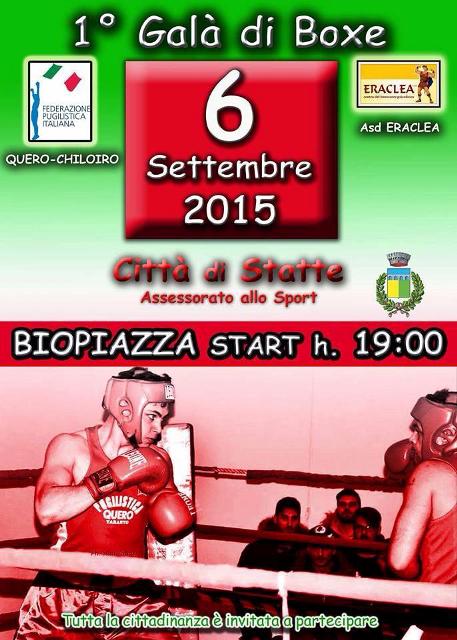 LA BOXE RITORNA A STATTE DOPO 21 ANNI 