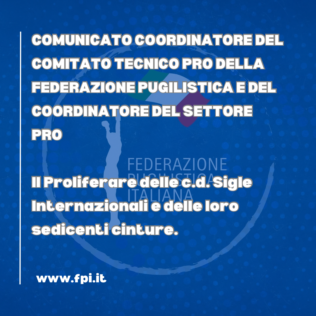 Il Proliferare delle c.d. Sigle Internazionali e delle loro sedicenti cinture.