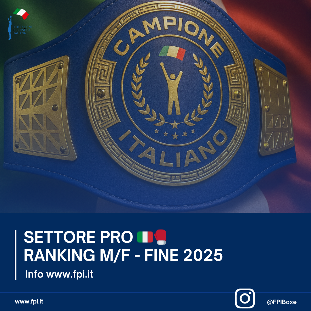 RANKING FPI PUGILI PRO - FINE 2025 
