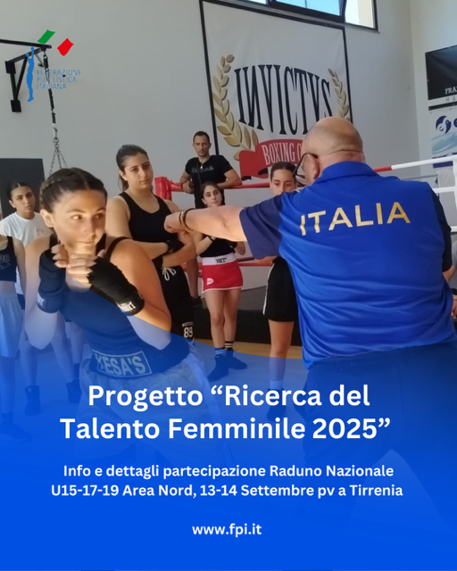 Progetto “Ricerca del Talento 2025” – Raduno Nazionale FEMMINILE U15-17-19, TIRRENIA 13-14 SETTEMBRE PV - INFO E DETTAGLI PARTECIPAZIONE
