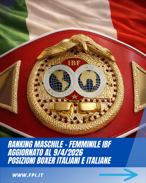 RANKING IBF APRILE 2026 - POSIZIONI BOXER ITALIANI