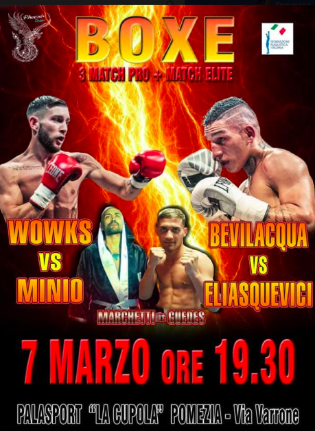Il 7 marzo a Pomezia torna sul ring Vincenzo Bevilacqua 
