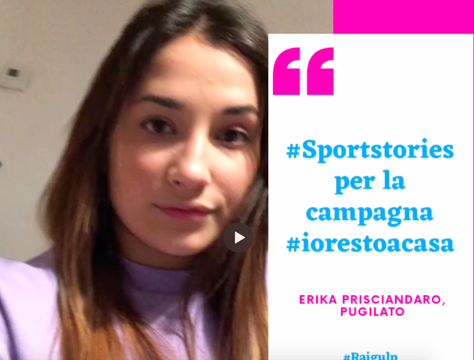 ERIKA PRISCIANDARO, CAMPIONESSA DI BOXE, A “SPORT STORIES” VENERDI’ 27 MARZO 2020