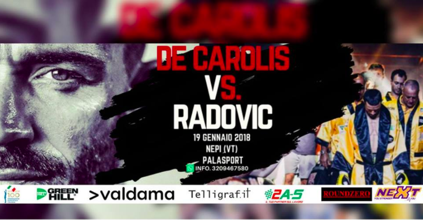 Il 19 gennaio a Nepi il rientro sul ring di Giovanni De Carolis #ProBoxing