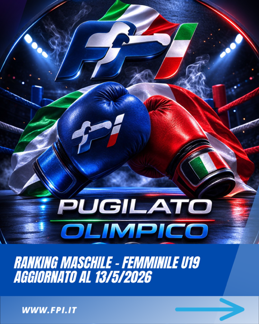 PUGILATO OLIMPICO: RANKING M/F U19 AGG. 13/5/2026