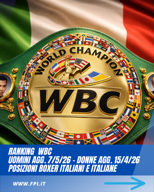 RANKING WBC MAGGIO 2026 - 20 I BOXER ITALIANI NELLE CLASSIFICHE MONDIALI