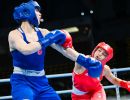 gemini melissa  ita  in red and isildar busra  tur  in blue competes in the boxing road to paris 2nd world qualification tournament in bangkok  tha  in the women s 75kg event on june 2024.