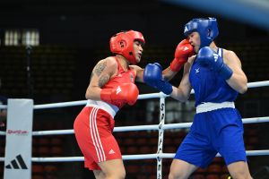gemini melissa ita in red and manikon baison tha in blue competes in the boxing road to paris 2nd world qualification tournament in bangkok tha in the women s 75kg event on 2 june 2024. gemini melissa ita in red and manikon baison tha in blue competes in the boxing road to paris 2nd world qualification tournament in bangkok tha in the women s 75kg event on 2 june 2024.