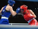 gemini melissa  ita  in red and manikon baison  tha  in blue competes in the boxing road to paris 2nd world qualification tournament in bangkok  tha  in the women s 75kg event on 2 june 2024.