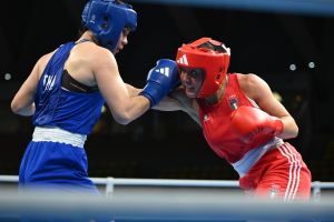 gemini melissa ita in red and manikon baison tha in blue competes in the boxing road to paris 2nd world qualification tournament in bangkok tha in the women s 75kg event on 2 june 2024. gemini melissa ita in red and manikon baison tha in blue competes in the boxing road to paris 2nd world qualification tournament in bangkok tha in the women s 75kg event on 2 june 2024.