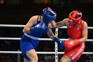 gemini melissa ita in red and manikon baison tha in blue competes in the boxing road to paris 2nd world qualification tournament in bangkok tha in the women s5kg event on 2 june 2024. gemini melissa ita in red and manikon baison tha in blue competes in the boxing road to paris 2nd world qualification tournament in bangkok tha in the women s5kg event on 2 june 2024.