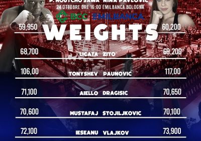 BOLOGNA BOXING NIGHT - 25/10/2024 