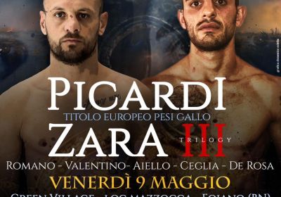 TITOLO EUROPEO PESI GALLO | VINCENZO PICARDI VS CRISTIAN ZARA