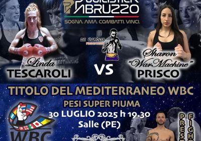 TITOLO WBC MEDITERRANEO SUPERPIUMA | SHARON PRISCO VS LINDA TESCAROLI