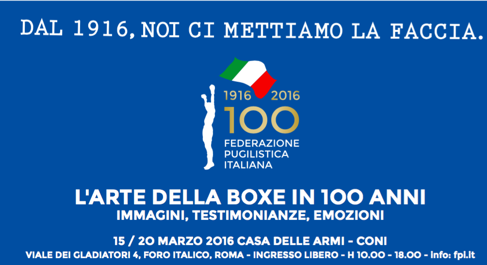 Domani alla Casa delle Armi Anteprima Mostra L'Arte della Boxe in 100 anni. Immagini Testimonianze, Emozioni" Con Studenti Istituti Indirizzo Sportivo e Universitari Facolta Scienze Motorie TorVergata. Presente Clemente Russo #100FPI