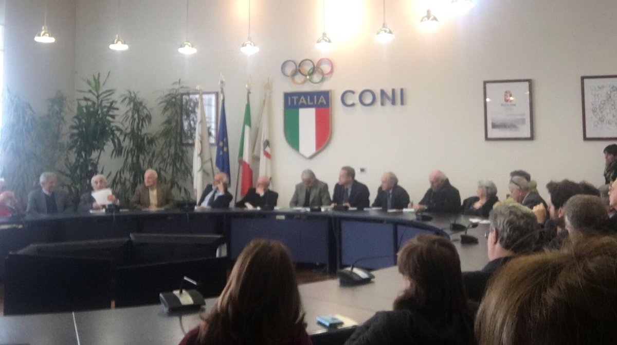 Il Pres. Brasca e Nino Benvenuti Presentazione del libro "La grande avventura dello Sport Fiumano" 