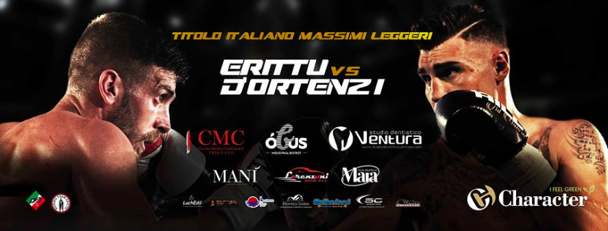 Il 13 Luglio la presentazione della Sfida per il vacante Titolo Italiano dei Cruiser Erittu vs D'Ortenzi #ProBoxing