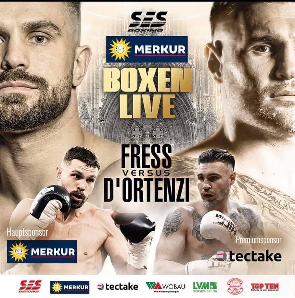 Il 9 ottobre a Magdeburgo (GERMANIA) D'Ortenzi vs Fress per l'Intercontinentale WBO Cruiser