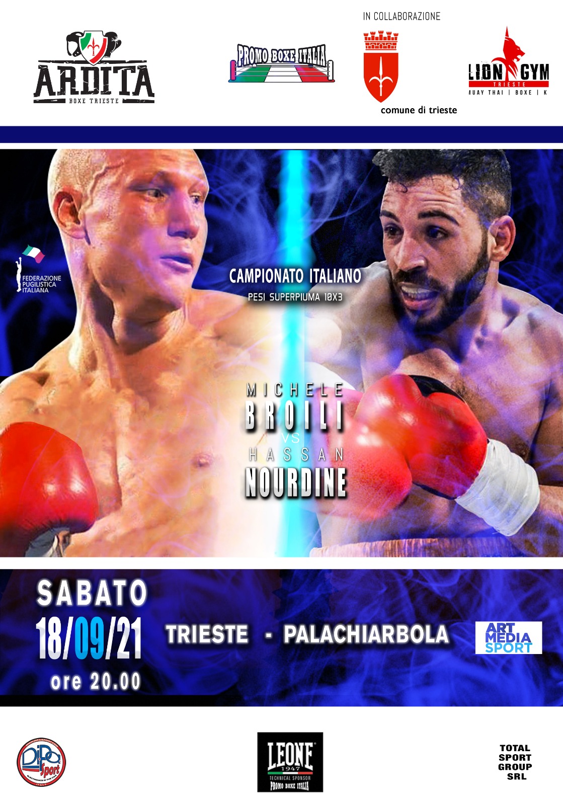 Il programma completo della grande serata PROMO Boxe Italia del 18 settembre a Trieste 