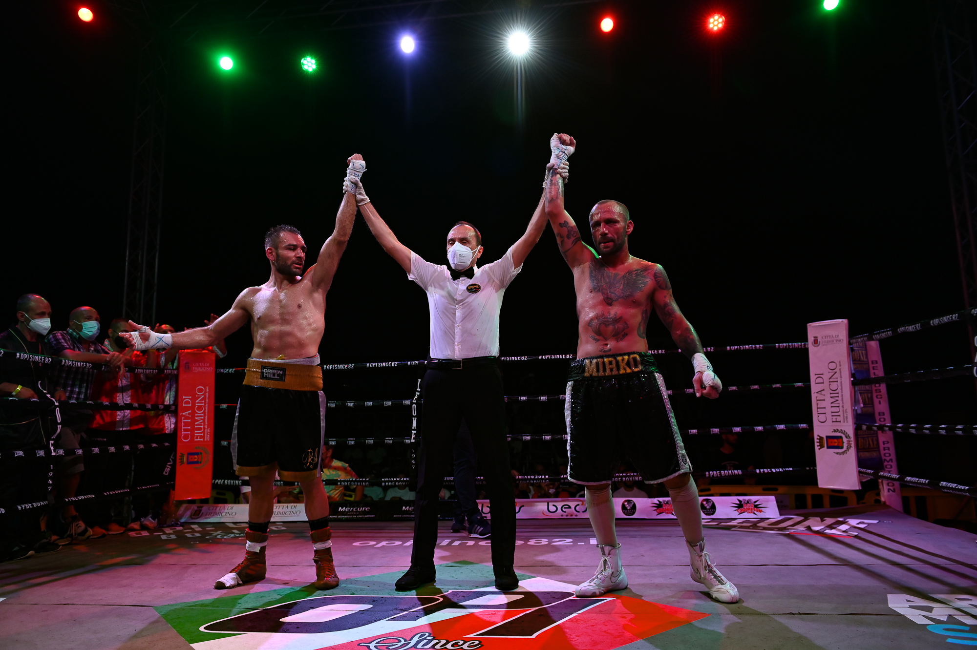 FIUMICINO BOXING NIGHT: FINISCE PARI LA SFIDA TRICOLORE SUPERWELTER PAPASIDERO VS DICARLANTONIO