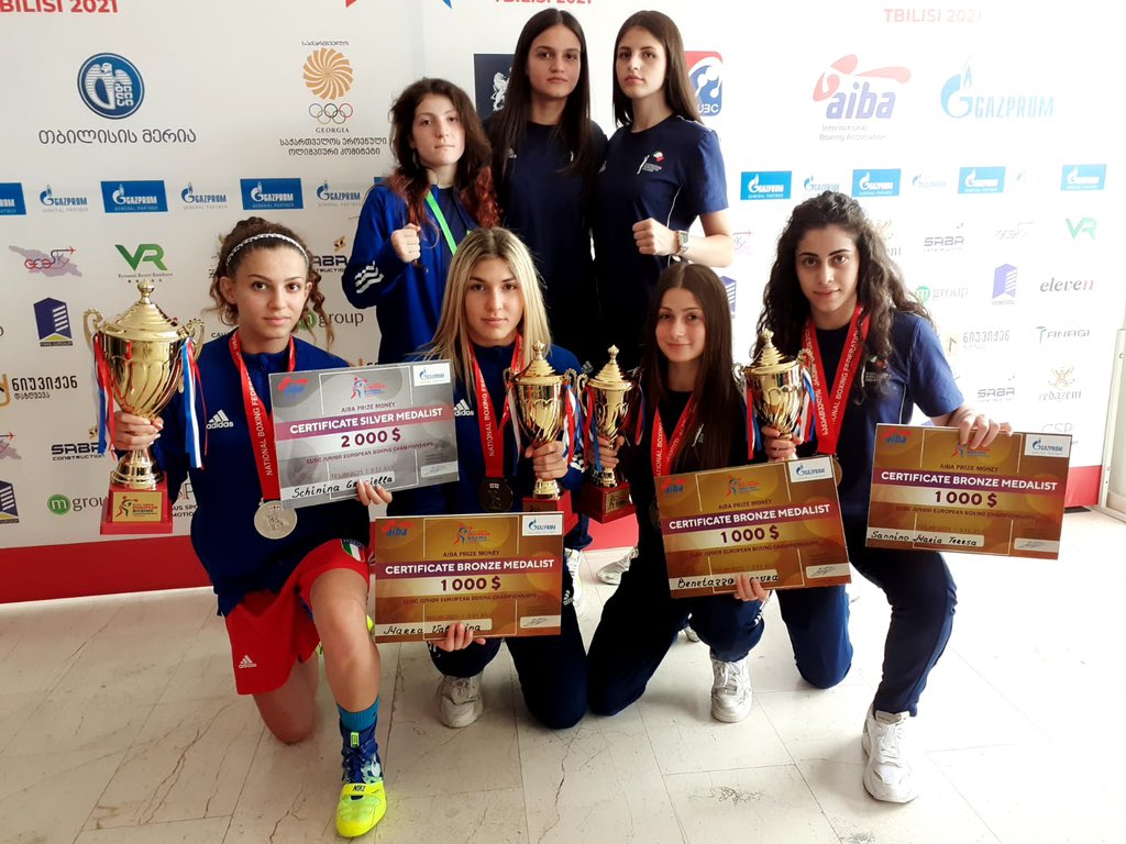 EURO Junior M/F Tblisi 2021: 2 Argenti e 5 Bronzi per l’Italia Boxing Team 