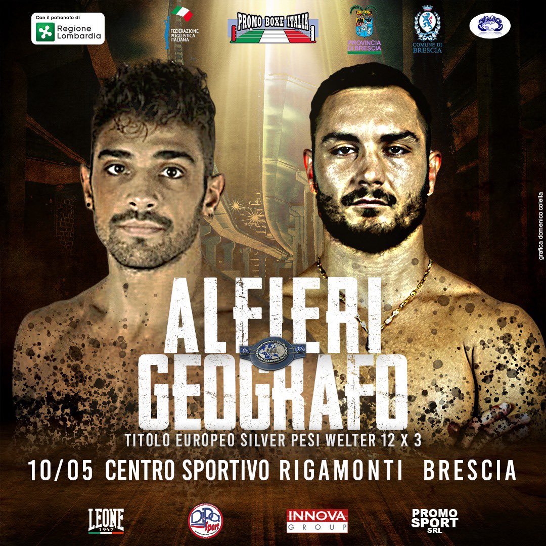 Il 10 Maggio a Brescia Geografo vs Alfieri per il Titolo EBU SILVER WELTER 