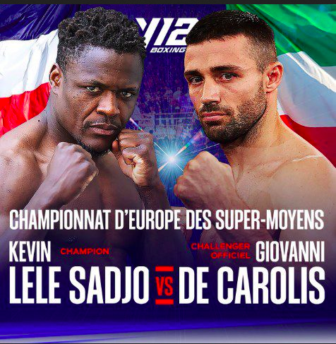 Il 9 marzo a Levallois (Francia) il match per l'Europeo Supermedi Sadjo vs De Carolis 