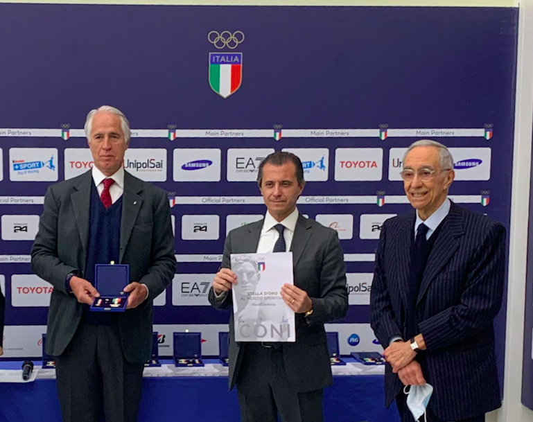 Il Presidente FPI D'Ambrosi insignito della "Stella d'Oro al Merito Sportivo"