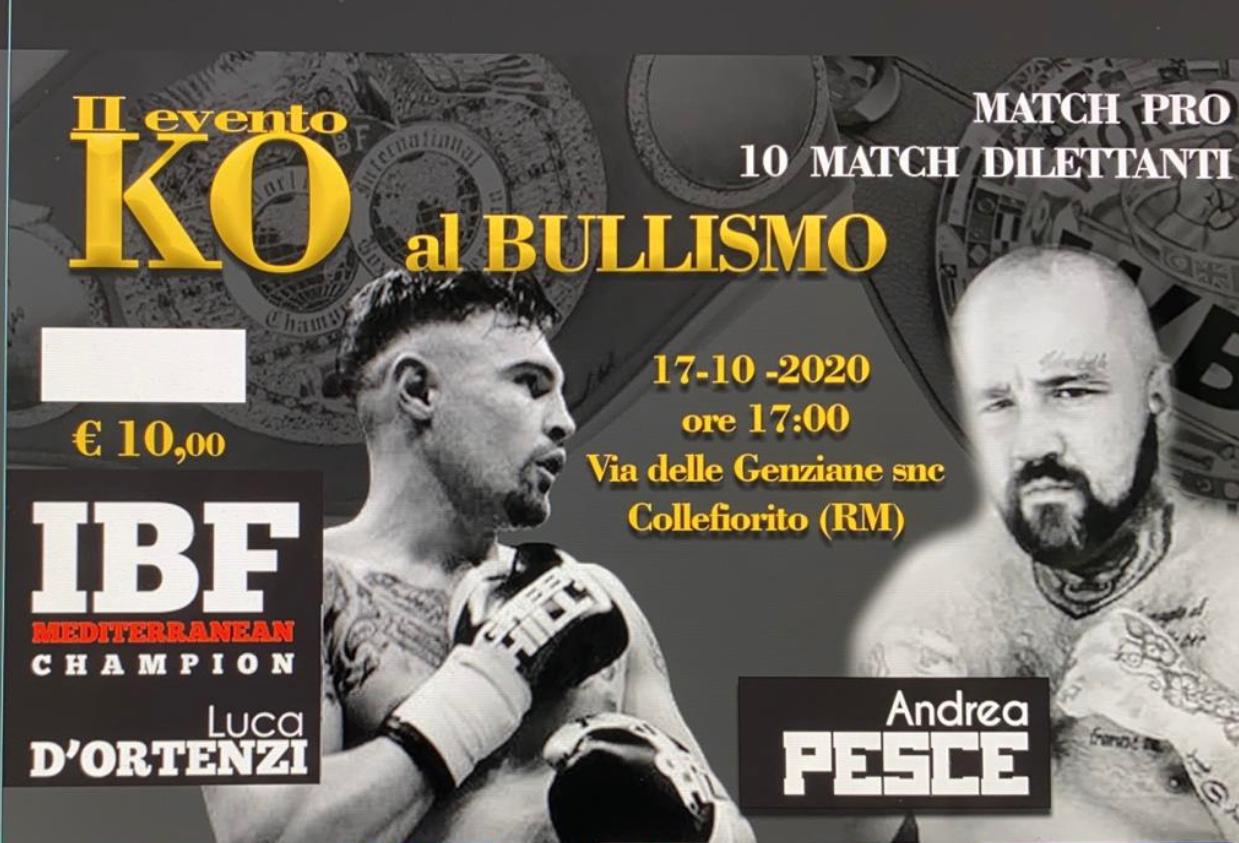 il 17 Ottobre a Collefiorito riunione mista AOB/PRO - Main Event D'Ortenzi vs Pesce 