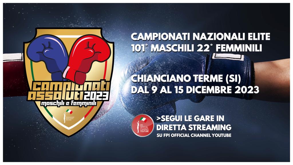 Campionati Italiani Assoluti M/F 2023 - Chianciano Terme 9-15 Dicembre - ELENCO ATLETI & ATLETE