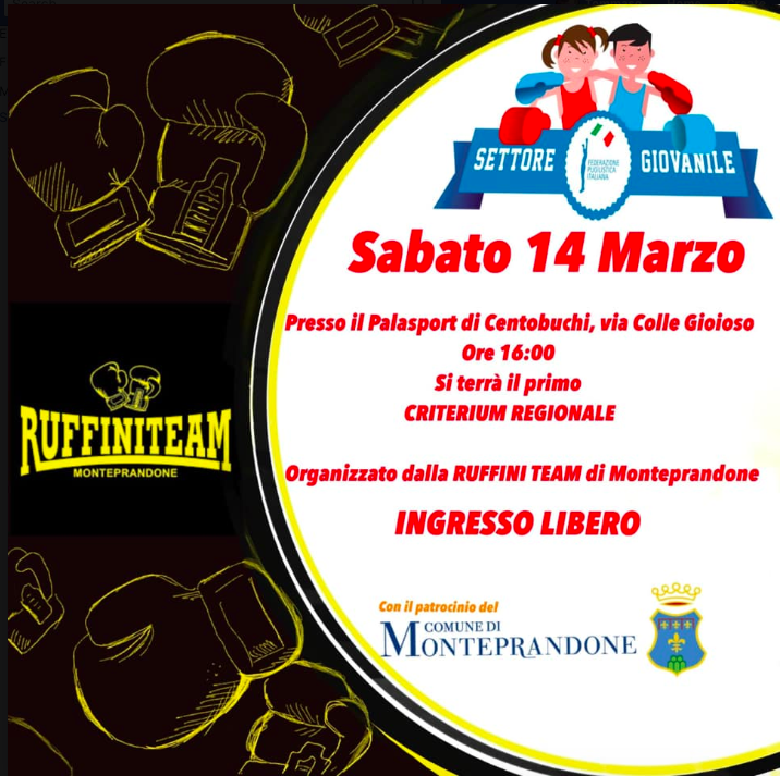 Sabato 14 Marzo a Montepradone il 1° Criterium CR FPI MARCHE 2020