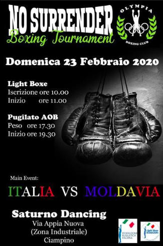 Domenica 23 Febbraio a Ciampino giornata di Boxe AOB e Amatoriale 