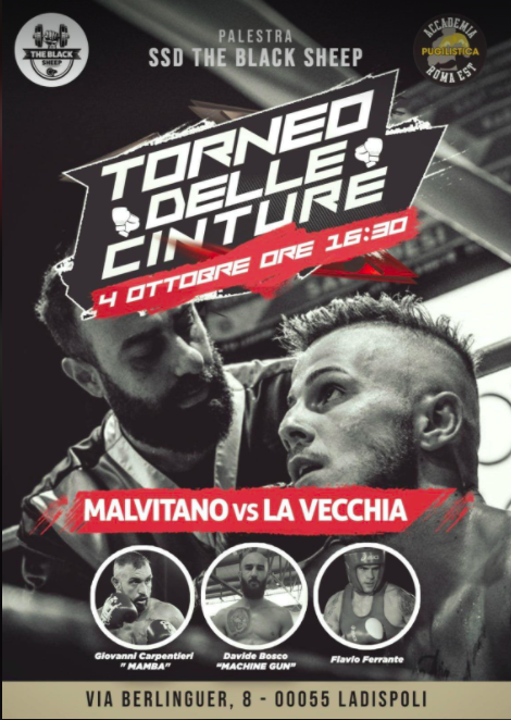 Grande serata di Boxe il prossimo 4 Ottobre e Ladispoli (RM)