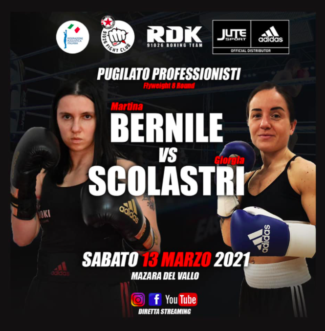 Sabato 13 marzo a Mazara del Vallo Sfida di Boxe Pro Femminile tra Scolastri e Bernile 