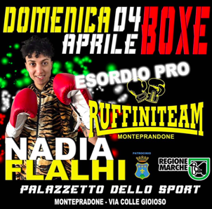Domenica 4 Aprile l'esordio da Pro di Nadia Flalhi Campionessa agli Assoluti 2018