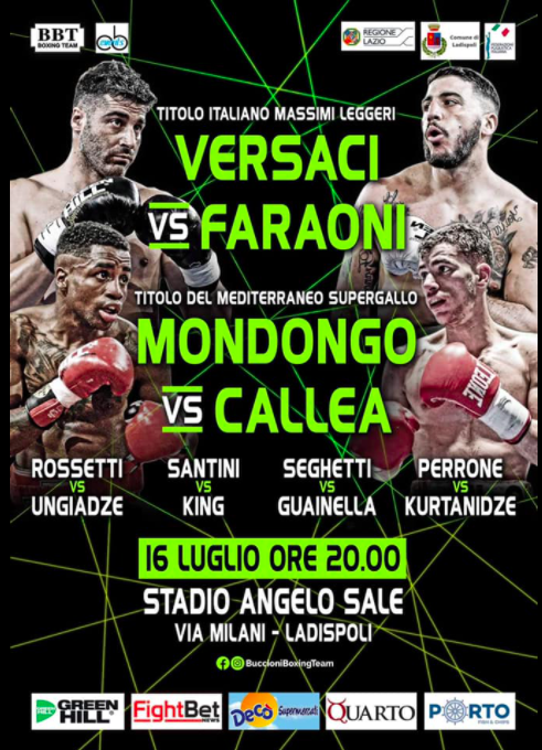 Il 16 Luglio a Ladispoli grande serata di Boxe Pro con due Titoli in Palio 