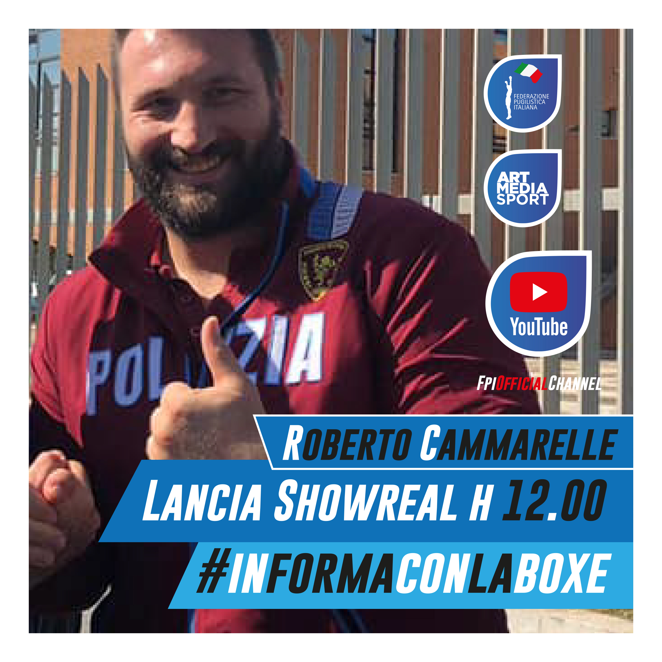 #Informaconlaboxe - Domani ShowReal con Roby Cammarelle - PROGRAMMA EVENTI 6-11 Aprile 