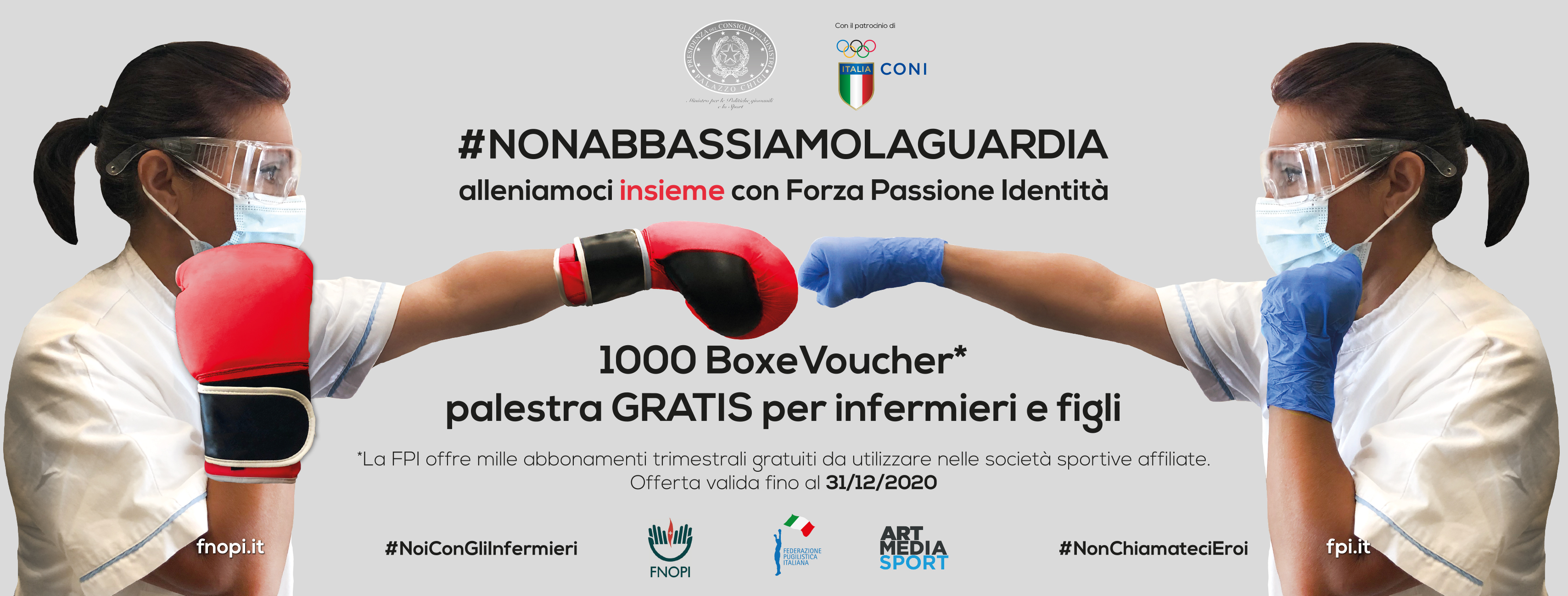 #NONABBASSIAMOLAGUARDIA: infermieri e figli si allenano nelle palestre di boxe