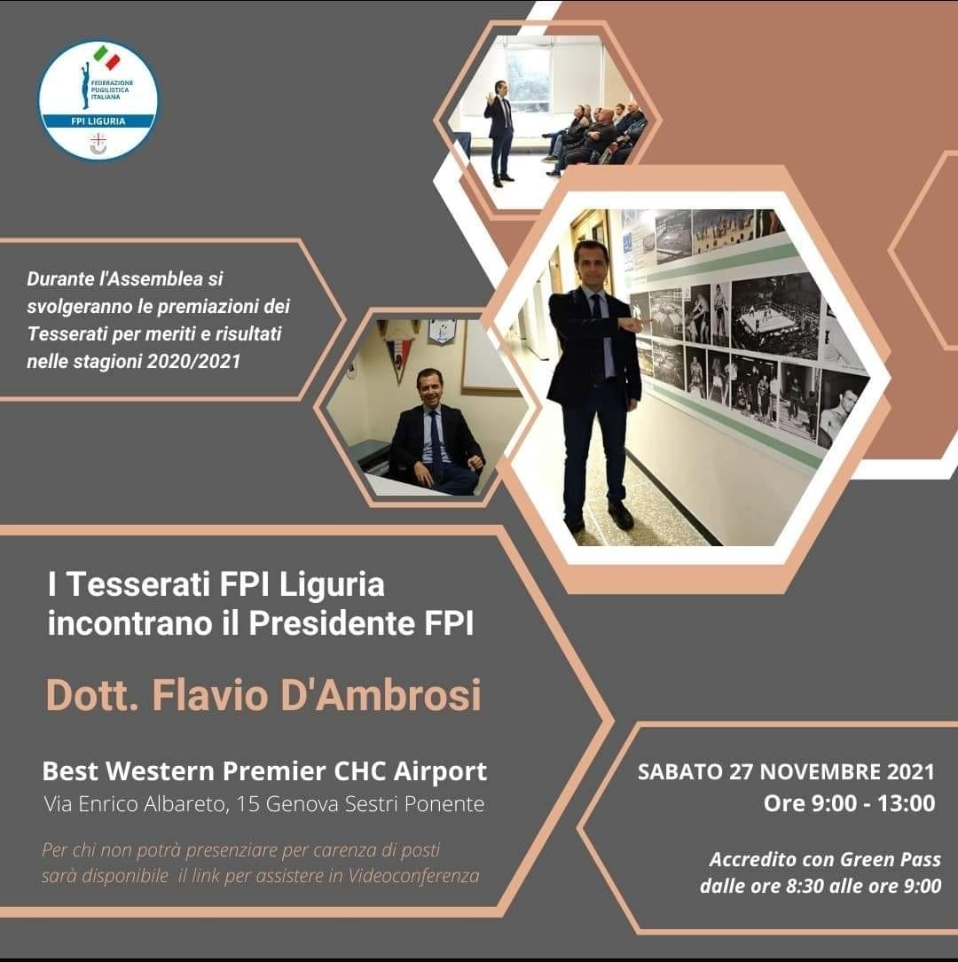 Incontro tra il Presidente FPI D'Ambrosi e il CR FPI LIGURIA